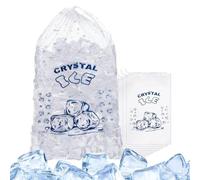 Bolsas para Hielo | 100 Piezas Bolsas Congelables | Almacenamiento Portátil con Cordón para Acampada Excursiones Viajes por Carretera Compras Reparto de Comida Deportes Playa Entrenamiento