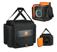 Bolsas para JBL Partybox Encore Essential, bolsa de transporte para altavoces que se ajusta a Encore con correa para el hombro y bolsillo adicional para micrófono, cargador, cable, accesorios (negro)