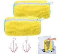 Bolsas para la Colada para Zapatos, 2 piezas Bolsa de Lavado de Zapatos de Malla, Bolsa para Lavadora Chenilla, para Lavadora Secadora
