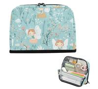 Bolsas para lápices de gran capacidad con cremallera, bolsa multiusos para estudiantes universitarios, escuela secundaria, hadas y safari, color de ensueño