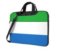 Bolsas para laptop con estampado de bandera de Sierra Leona, elegantes y protectoras, estilo único, Black, 13 inch