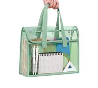 Bolsas para libros de estudiantes, gran capacidad, impermeable, portátil, carpeta de archivos con asa, para escuela, oficina, libro de texto, material de preparación de tareas, estudiantes, profesores