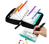 Bolsas para píldoras - organizador impermeable portátil reutilizable con cierre de cremallera, de almacenamiento para tabletas, para uso de planificación semanal en casa, oficina, gimnasio
