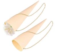Bolsas Para Ramo De Flores, 2 Uds., Caja De Plástico Con Forma De Cono De Helado, Mangas De Una Flor, Regalo De Envoltura Floral De, Suministros De Embalaje Para Floristería