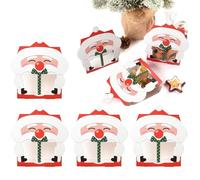 Bolsas para Regalos de Fiesta Navideña - 8 Piezas Reutilizables Contenedores Festivos Navideños | Contenedores Para Golosinas Caramelos Y Galletas - Para Pasteles Galletas Cupcakes Brownies Chocolates