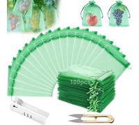 Bolsas para Uvas en Parra, 100 Piezas Bolsas De Protección De Frutas 23x17cm, BolsasUvas Proteccion, Bolsa para Proteger Fruta, Protecciónde Frutas Verdura contra Avispas Pájaros Moscas Insectos