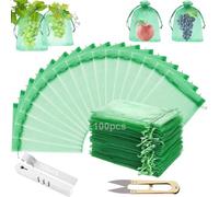 Bolsas para Uvas en Parra, 100 Piezas Bolsas De Protección De Frutas 30x20cm, Bolsas Uvas Proteccion, Bolsa para Proteger Fruta, Protección de Frutas Verdura contra Avispas Pájaros Moscas Insectos