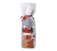 Bolsas Para Vino De Navidad Adorable Decoración Navideña con Cordón