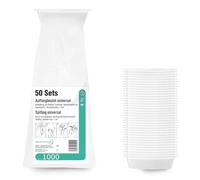 Bolsas para vómitos de 1500 ml - 50 unidades con anillo de cierre, bolsas de vómito opacas desechables contra náuseas y mareo por viaje, a prueba de fugas, higiénicas y compactas para coche, avión