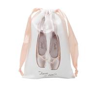 Bolsas para zapatos para almacenamiento, bolsa de satén para zapatos de baile con cordón, organizador ligero de satén lavable, accesorios para ballet, amarillo champán, ver descripción, Ver