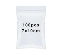 Bolsas pequeñas con cierre hermético de 100 unidades, 10 x 7 cm, mini bolsas de plástico transparentes con cierre de cremallera, reutilizables, pequeñas bolsas de polietileno transparente para