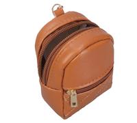 Bolsas pequeñas de poliuretano con llavero, monedero, accesorio de moda para una fácil organización del soporte esencial de monedas para estudiantes, Brown, Mass Beauty
