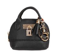 Bolsas pequeñas para llavero, monedero, organizador de piel sintética para mujeres, lápiz labial, tarjeta y cable de datos, solución de almacenamiento con cremallera, Black, Talla única