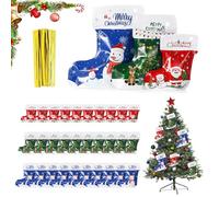 Bolsas Plastico Chuches 30 Piezas Bolsitas Caramelos De Niños Bolsas Regalo Infantil Bolsas De Galletas Para Fiestas Navidad Bolsa De Dulces Bolsas con Varios Diseños de Navidad y Adornos de Fiesta