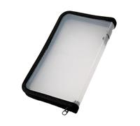 Bolsas portátiles con cremallera transparentes resistentes al agua, organizador de recibos para escuela, oficina, viajes, almacenamiento esencial, bolsa de almacenamiento de suministros de oficina