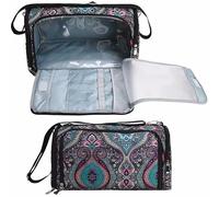 Bolsas portátiles de almacenamiento de hilo multifuncionales, bolsas de tejido de viaje de gran capacidad, bolsas de acabado de almacenamiento de hilo para proyectos inacabados, agujas de punto, A