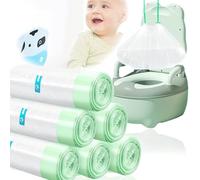 Bolsas Portátiles Viaje Para Orinal,120pcs Bolsas Desechables para Orinal Bebé,Disposable Baby Potty Bags,Universal Bolsa Desechable de Viaje con Cordón para Orinals,Forros para Orinals Desechables