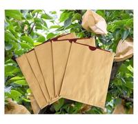 Bolsas Protección Fruta con Cordón, Bolsas de Cultivo for Frutas y Verduras Multicolores (15 x 18 cm), Paquete de 100(Red Inside)