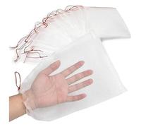 Bolsas Protección Fruta con Cordón, Bolsas de Malla for Frutas y Verduras (50 Unidades), Color Blanco, Varios tamaños