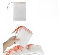 Bolsas protectoras de frutas de nailon con cordón seguro para proteger bayas, tomates, pimientos y otros productos de insectos y pájaros (15 x 10 cm)