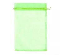 Bolsas protectoras de frutas de organza verde, paquete de 100 unidades, red de malla suave con cordón para control de plagas de pájaros, 3 tamaños, fundas reutilizables para árboles, verduras, flores