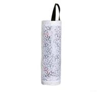 Bolsas redondas de plástico para colgar en la pared, para cocina, ahorro de espacio, oficina, garaje para estantes, bolsas de compras, organizador de basura, bolsas de almacenamiento (negro/amarillo