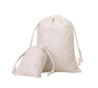 Bolsas Regalo de Muselina de Algodón Paquete de tela algodón con cordón boca plana, bolsa té especias medicina tradicional china, almacenamiento artículos diversos, suministros(10x15cm)