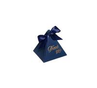 Bolsas Regalo de Muselina de Algodón Thank You Creative Bronzing Box Packaging Triangle Shape Wedding Candy Birthday Party Cosmetic(Blue,10PCS_7.5X7.5X7.5CM)