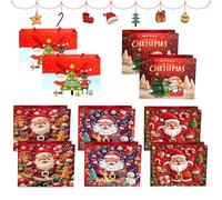 Bolsas Regalo Navidad Reutilizables, Bolsas de Regalo Navidad con Asa, 10pc 26*11*20CM, 5 Diseños, Para Envolver Regalos de Suministros de Fiesta, CumpleañOs, Negocios, Compras Y Comercio Minorista