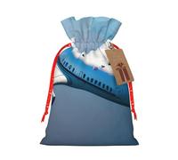 Bolsas reutilizables con cordón para regalo con estampado de aviones, regalos de fiesta, accesorios o recuerdos