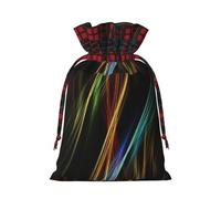 Bolsas reutilizables con estampado artístico de líneas coloridas, bolsas festivas con cordón, versátiles regalos de cumpleaños y bodas