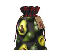 Bolsas reutilizables con estampado de aguacate y frutas con cordón para regalo, para vacaciones, cumpleaños, bodas y fiestas