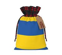 Bolsas reutilizables con estampado de bandera de Ucrania, con cordón, celebraciones, vacaciones, cumpleaños, fiestas, regalos