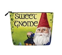 Bolsas reutilizables con estampado de gnomos coloridos, bolsa de aseo de viaje de gran capacidad, bolsas de maquillaje con cremallera
