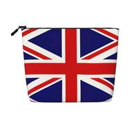 Bolsas reutilizables con estampado de la bandera del Reino Unido, bolsa de aseo de viaje de gran capacidad, bolsas de maquillaje con cremallera