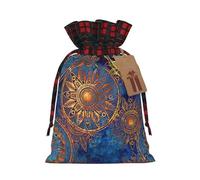 Bolsas reutilizables con estampado de mandala de cielo estrellado, bolsas festivas con cordón, para cumpleaños, bodas, reuniones familiares
