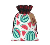 Bolsas reutilizables con estampado de sandía de frutas, bolsas festivas con cordón, versátiles regalos de cumpleaños y bodas