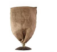 Bolsas reutilizables de arpillera para plantas de iones heladas con cordón, transpirable, ecológica, cubierta de jardín de invierno para plantas en maceta y árboles al aire libre, tamaños de 60 x 80