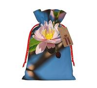 Bolsas reutilizables de lona con estampado de almendros rojos, varios tamaños para todas las ocasiones