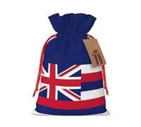 Bolsas reutilizables de lona con estampado de bandera de Hawái, varios tamaños para todas las ocasiones