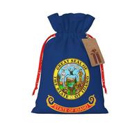 Bolsas reutilizables de lona con estampado de la bandera del estado de Idaho, para artículos a granel, varios tamaños para todas las ocasiones