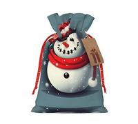 Bolsas reutilizables de lona con estampado de muñeco de nieve de Navidad, varios tamaños para todas las ocasiones