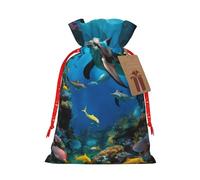Bolsas reutilizables de lona con estampado de peces Dolphi en 3D Underwater World, bolsas de artículos a granel, varios tamaños para todas las ocasiones