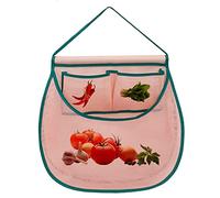 Bolsas reutilizables de malla | Bolsas de almacenamiento de cocina lavables | Bolsas de producción de malla simple ecológica con 2 bolsillos pequeños para artículos de tocador de picnic de jardín