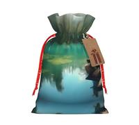 Bolsas reutilizables para artículos festivos y elegantes con estampado de hadas del lago para todas tus necesidades de regalo para cada ocasión