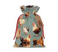Bolsas reutilizables para artículos festivos y elegantes con estampado de pollo, para todas tus necesidades de regalo para cada ocasión