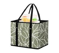 Bolsas Reutilizables para Compras, Bolsa Plegable De Almacenamiento para Picnic con Asa De Tela No Tejida, Bolsa De Almacenamiento Impermeable con Forma De Caja Que Se Mantiene Erguida para