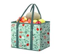 Bolsas Reutilizables Para Compras,Bolsa Plegable para Comestibles con Asa para Ropa | Bolsa de Transporte de Gran Capacidad con Forma de Caja que Permite Permanecer de Pie para Viajes Organización Fam