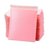 Bolsas rosas de 20 piezas, bolsa de sobre con autosellado de espuma, sobres impermeables, bolsas de envío acolchadas, suministros de embalaje-20 * 25cm