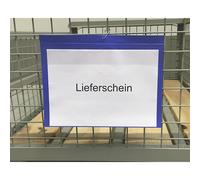 Bolsas rotulables con orificio para colgarlas formato apaisado DIN A4, con tapa protectora